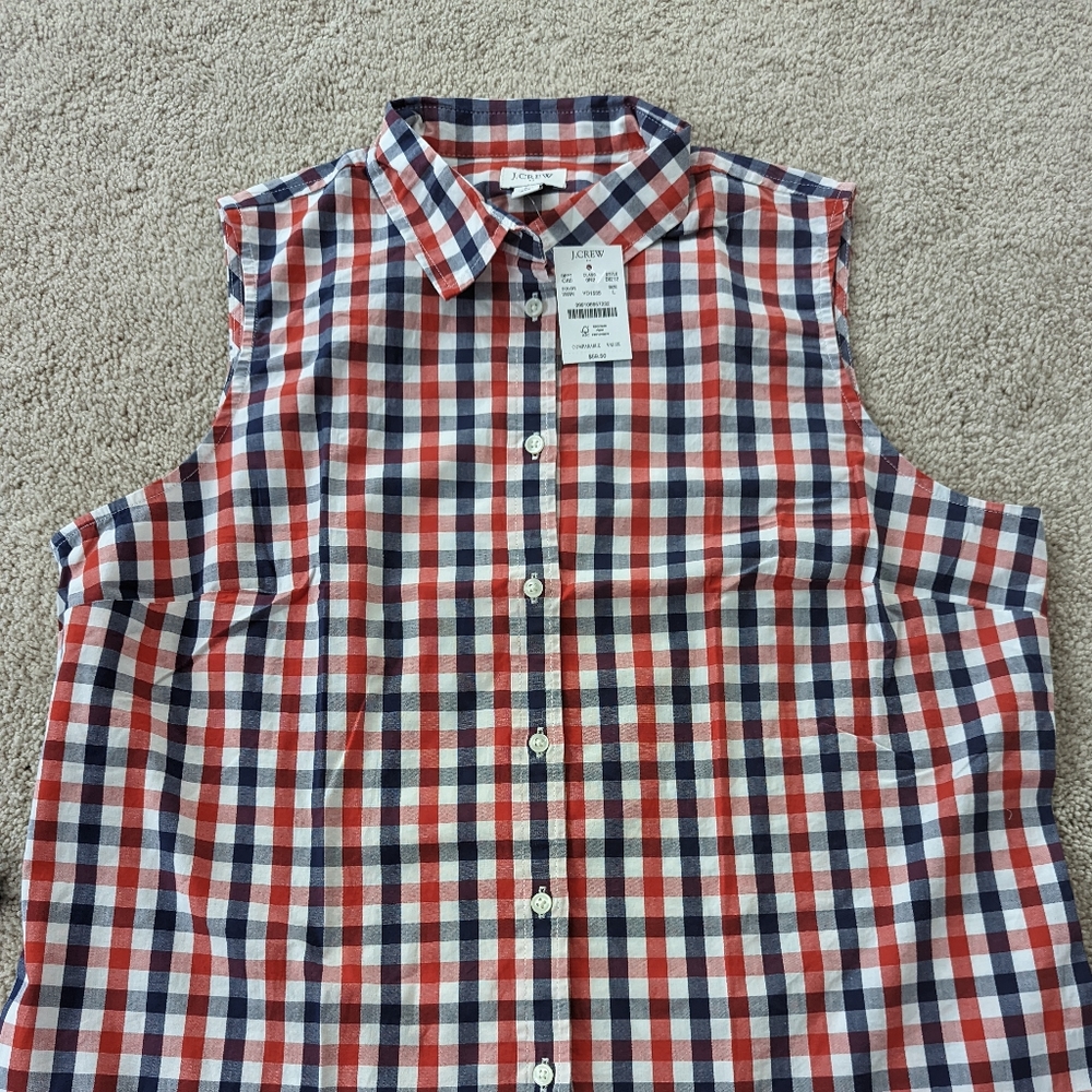 J.Crew Sleeveless Collared Blouse